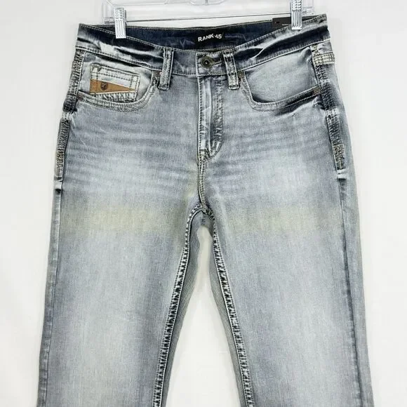 RANK 458 MEN'S RINGO SLIM STRAIGHT 32x32 PERFORMANCE STRETCH DENIM JEANS NWT - Picture 12 of 16